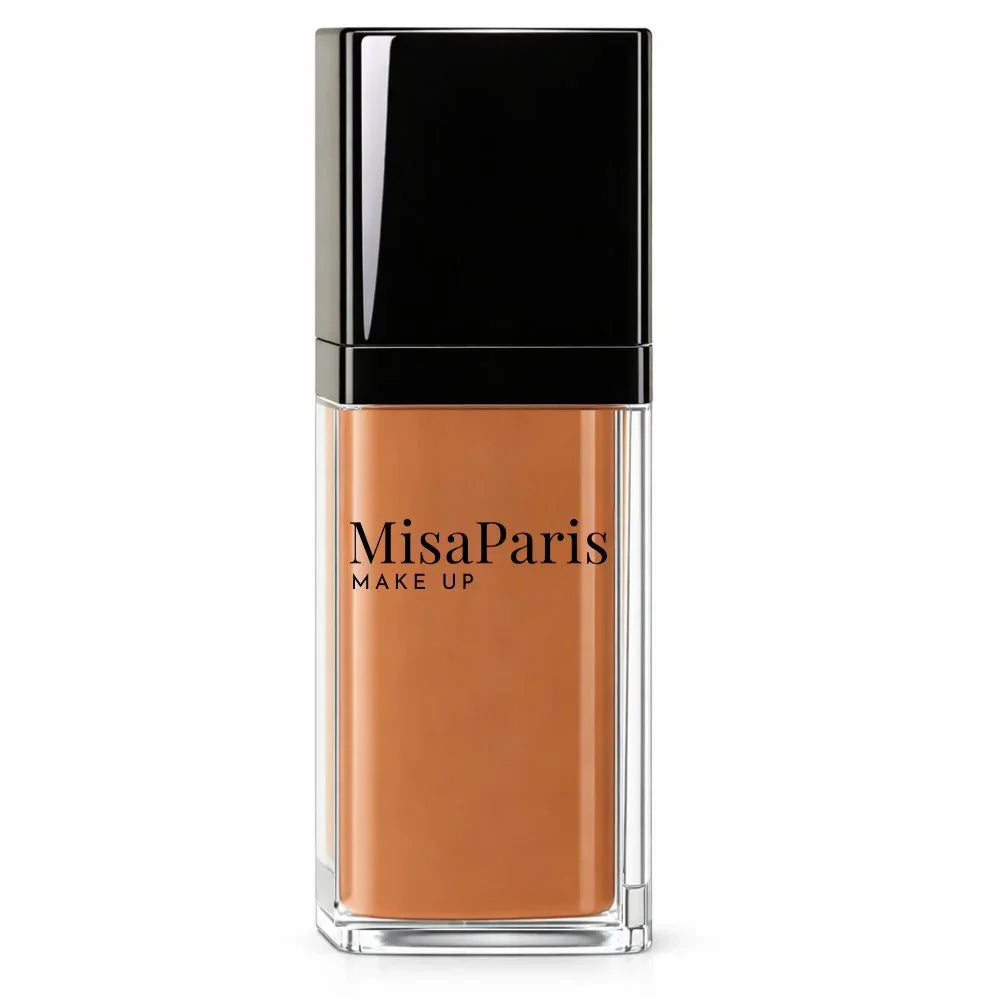 MisaParis longwear foundation bottle with black cap, Parisian makeup, clean beauty