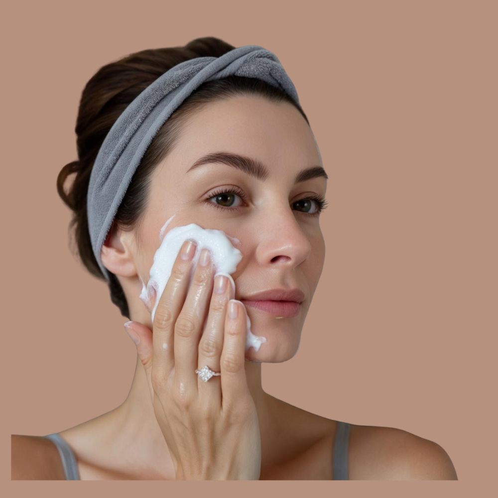 mousse démaquillante peau sensible, démaquillant doux visage, mousse nettoyante, soin visage clean beauty France