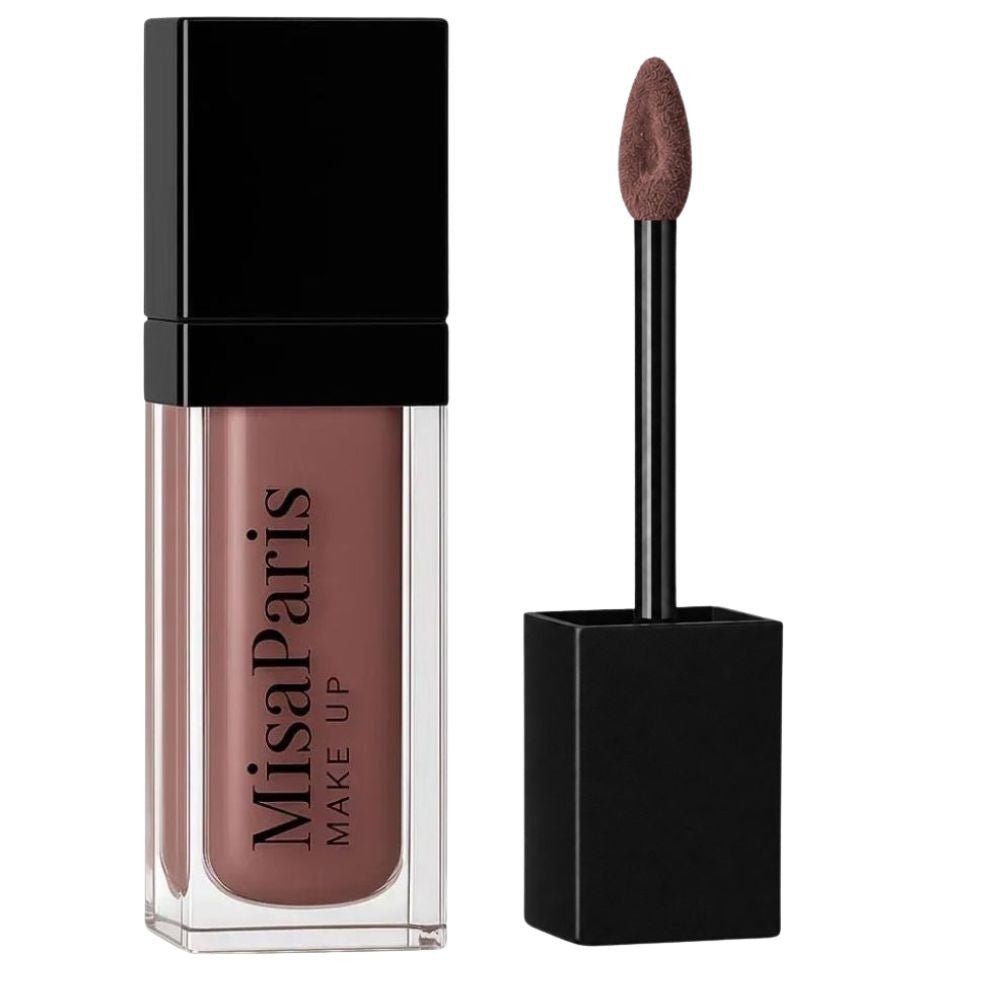 MisaParis Lip Liker – Rouge à Lèvres Liquide Mat Brun Nude avec applicateur