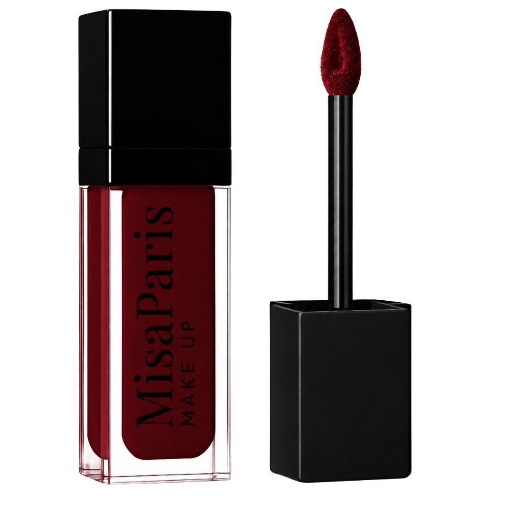 MisaParis Lip Liker – Rouge à Lèvres Liquide Mat Rouge Profond avec applicateur